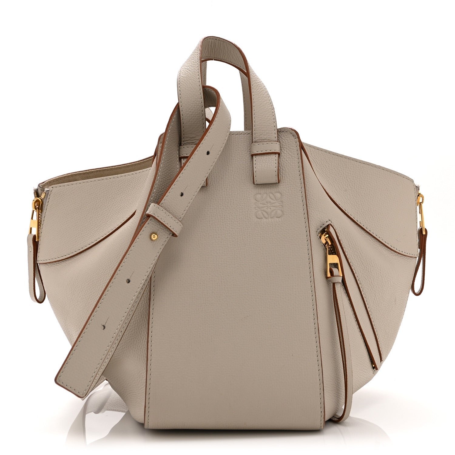 Loewe Grained Calfskin Small Hammock Shoulder Bag Light Ghost