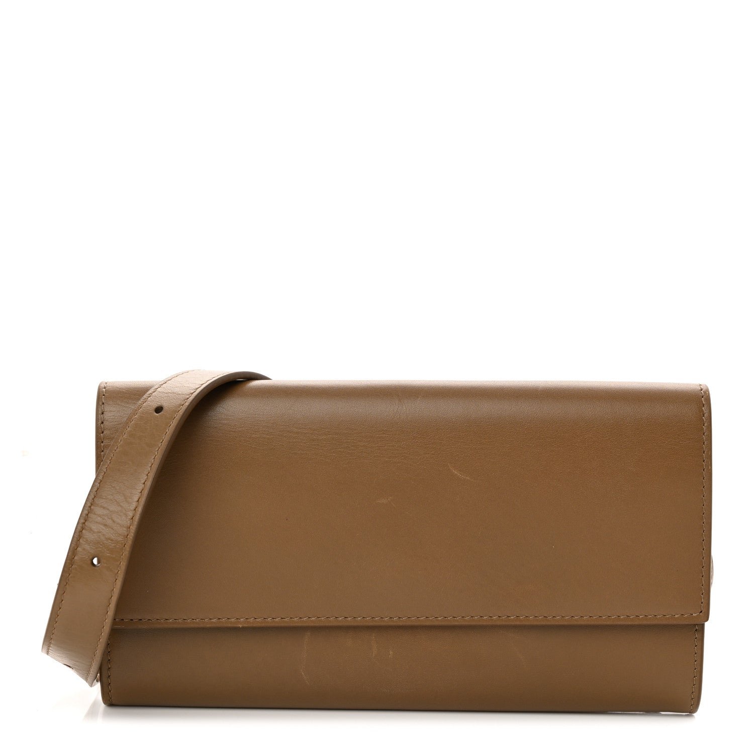 The Row Smooth Calfskin Belt Flap Bag Incense