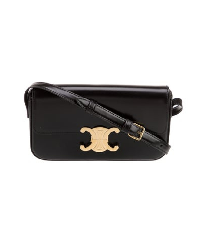 Celine Triomphe Pre Owned 2021 Shiny Calfskin Claude Shoulder Bag 2022 W Tags