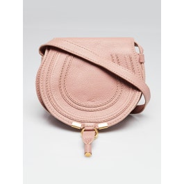 Chloe Chloe Pink Pebbled Leather Marcie Mini Crossbody Bag