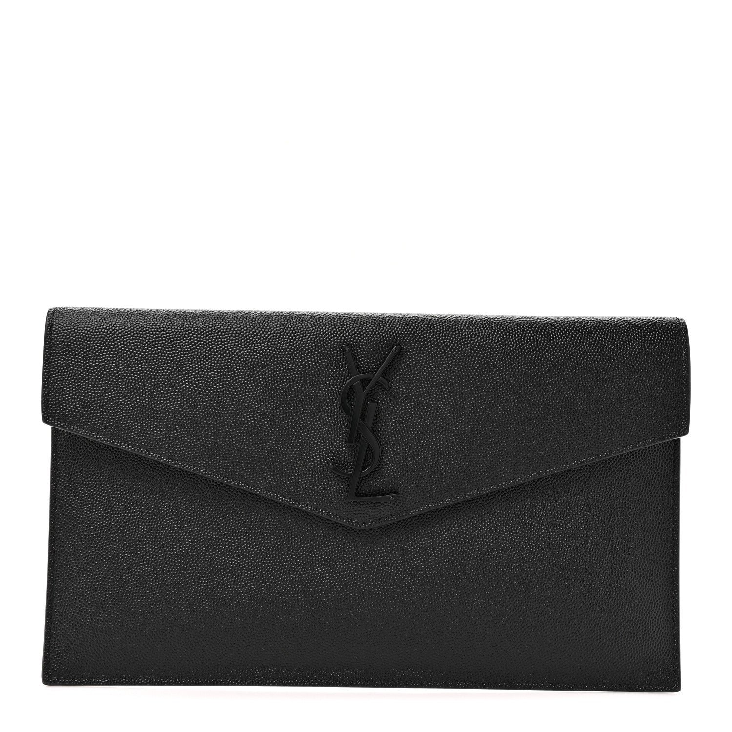 Saint Laurent Grain De Poudre Uptown Pouch Black