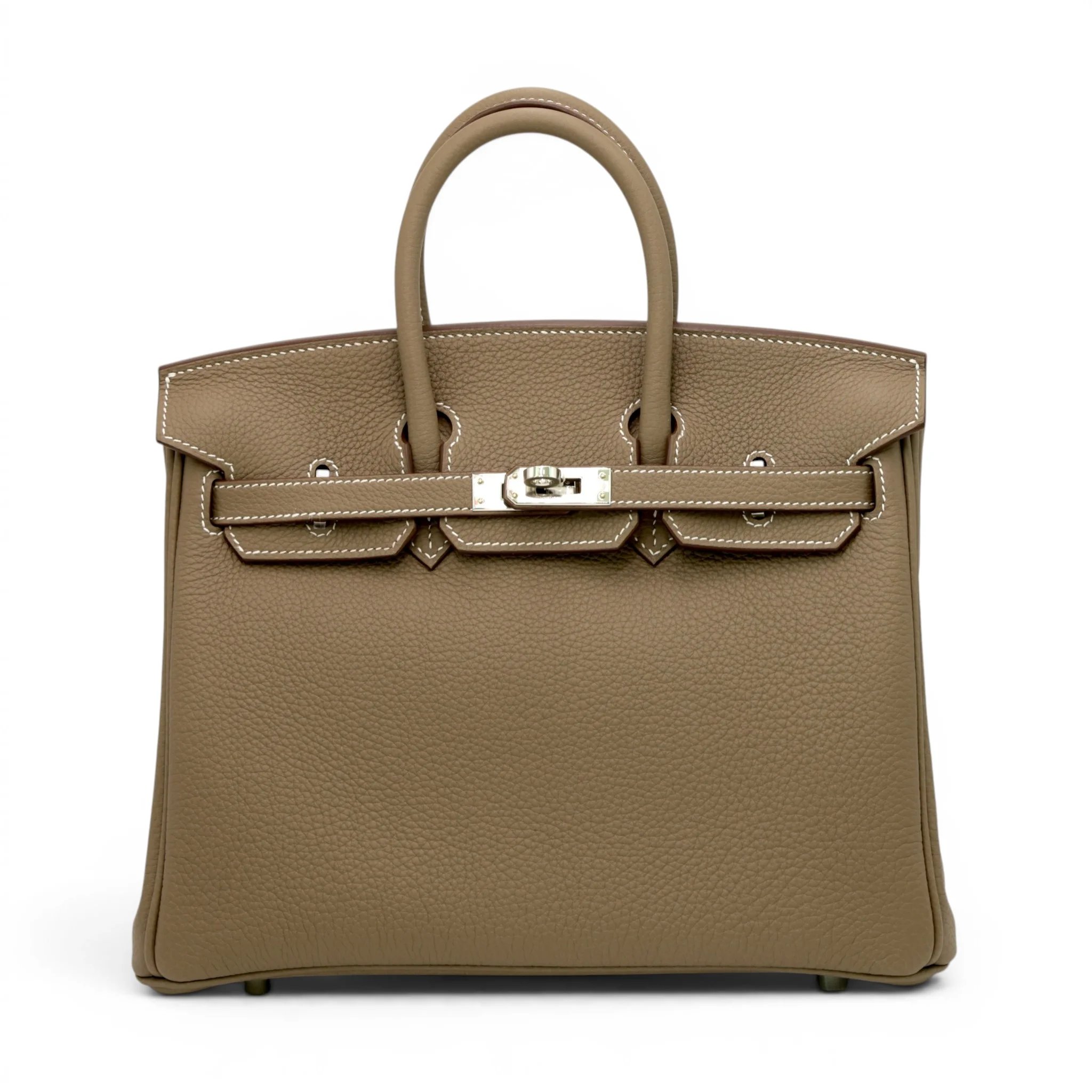 Brand New ( Rank N ) HERMÈS Birkin 25 Etoupe (18) Togo Palladium hardware G (2026)