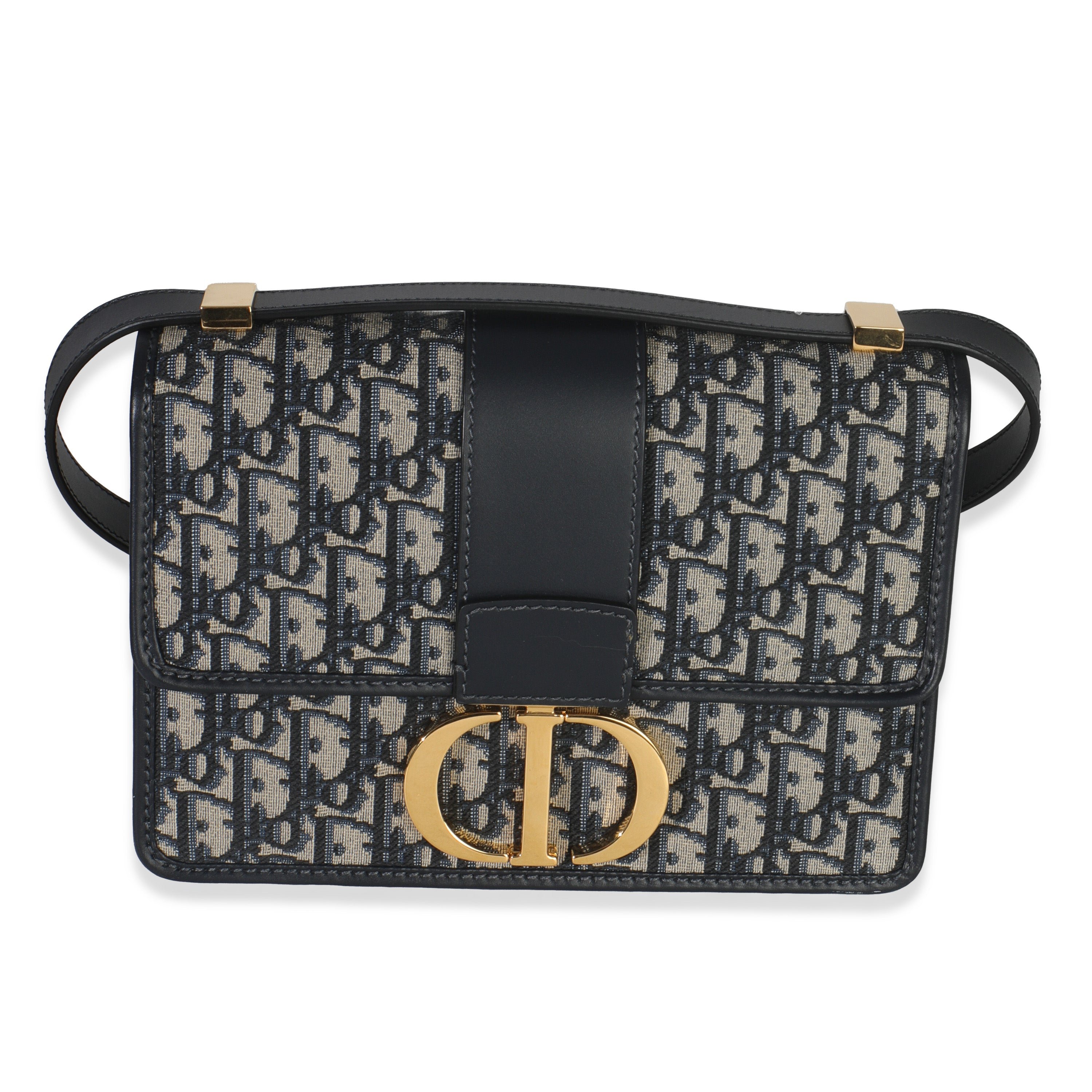 Dior Blue Oblique Jacquard 30 Montaigne Bag