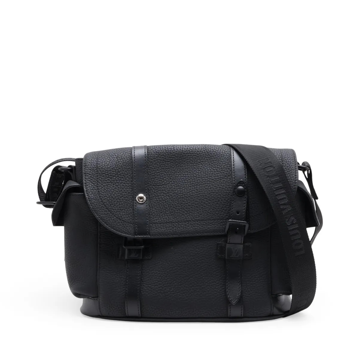 Louis Vuitton Taurillon Christopher Messenger M58476 Black There was an RFID res