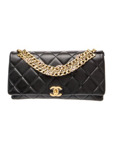 Crystal CC Chain Handle Bag