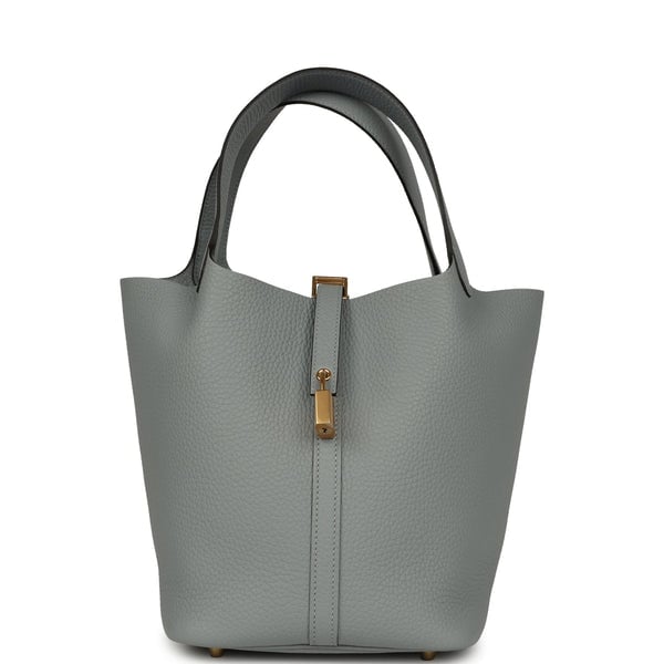 Hermes Picotin Lock 22 Gris Pantin Clemence Gold Hardware