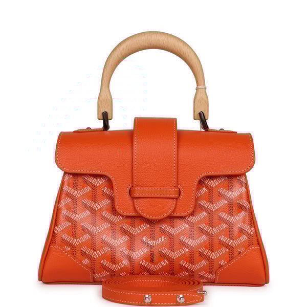 Goyard Goyard Saigon Souple Mini Orange Goyardine Palladium Hardware