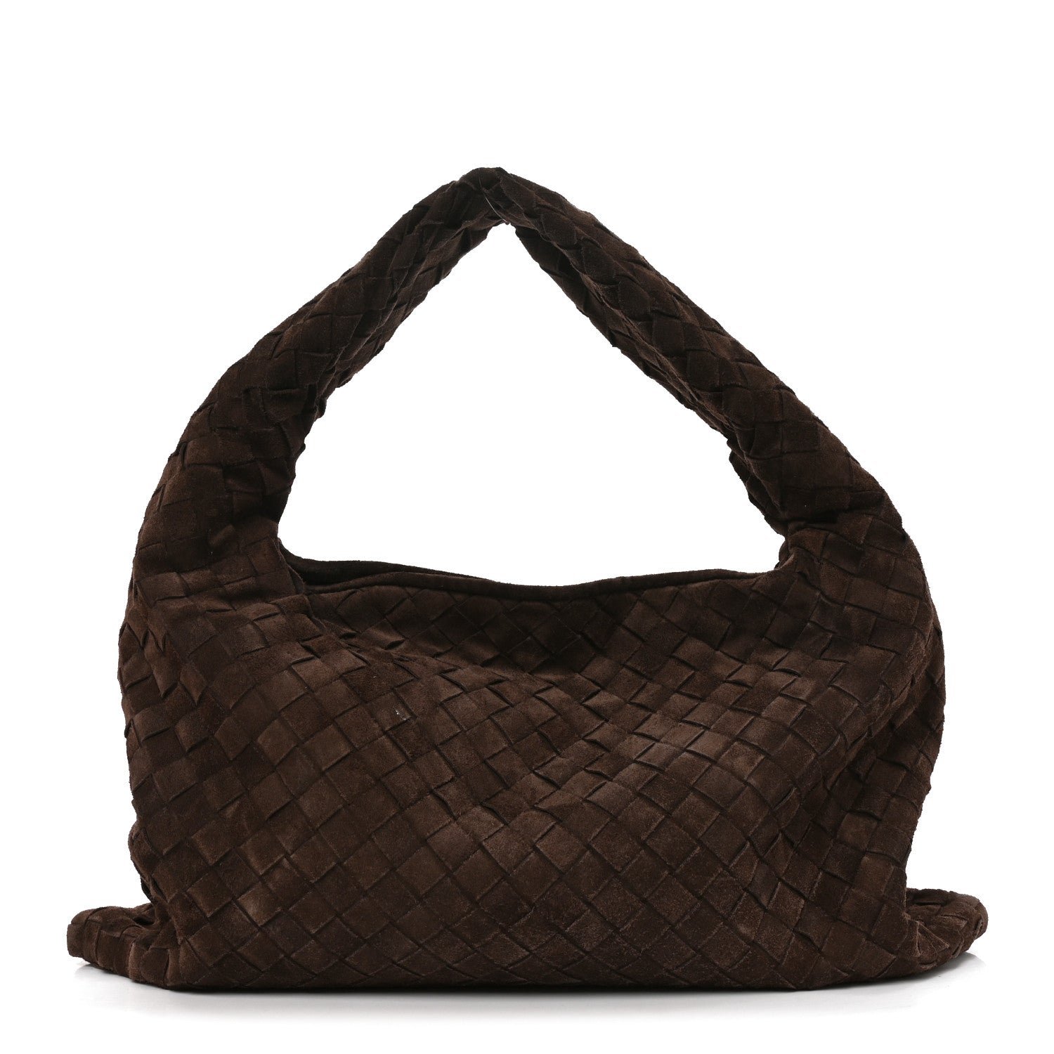 Bottega Veneta Suede Intrecciato Small Hop Fondant