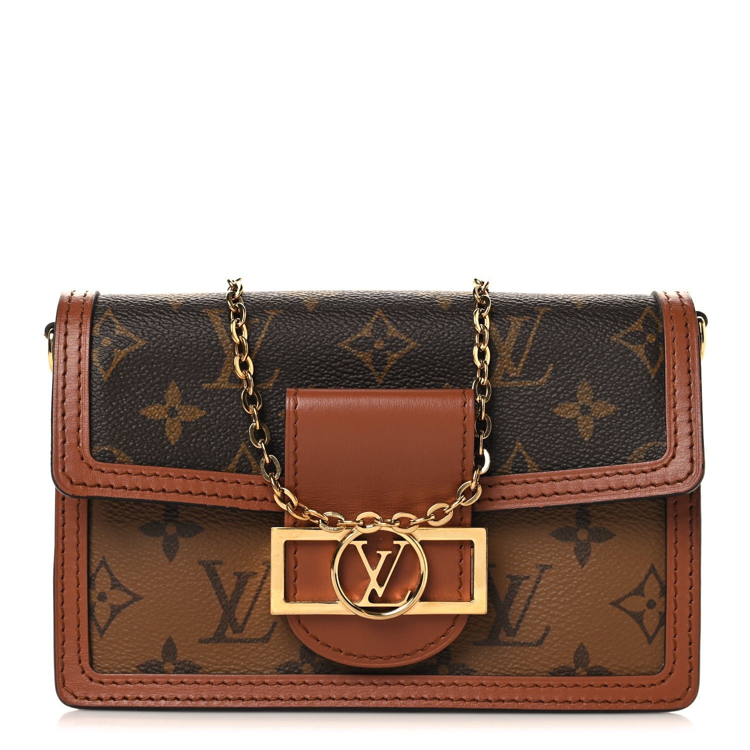 Louis Vuitton Reverse Monogram Dauphine Chain Wallet