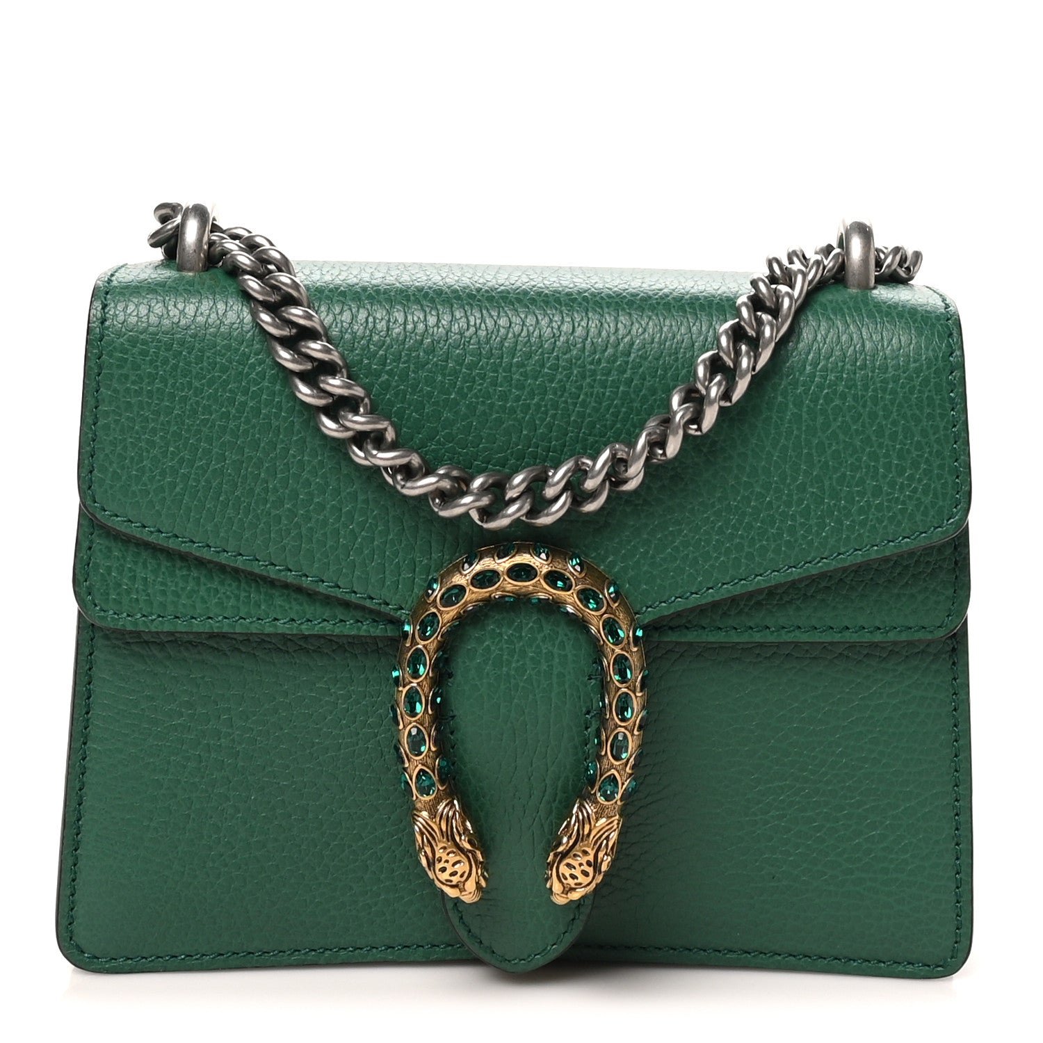 Gucci Calfskin Mini Dionysus Shoulder Bag Emerald