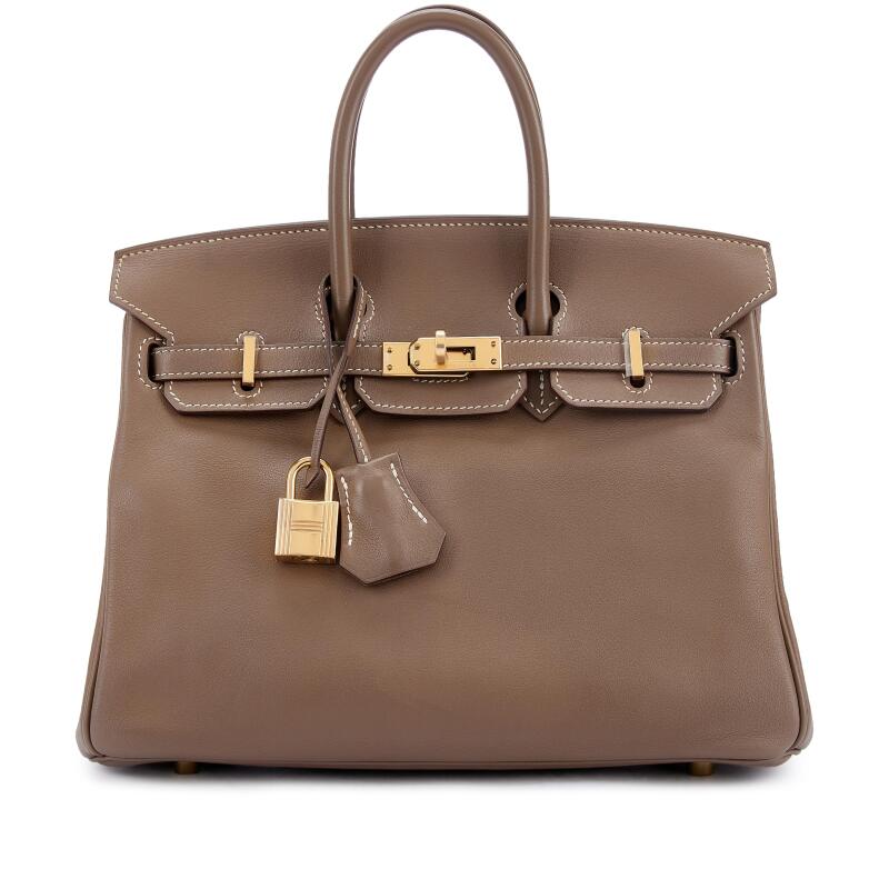 Hermes Etoupe Swift Birkin 25 Gold Hardware, 2016