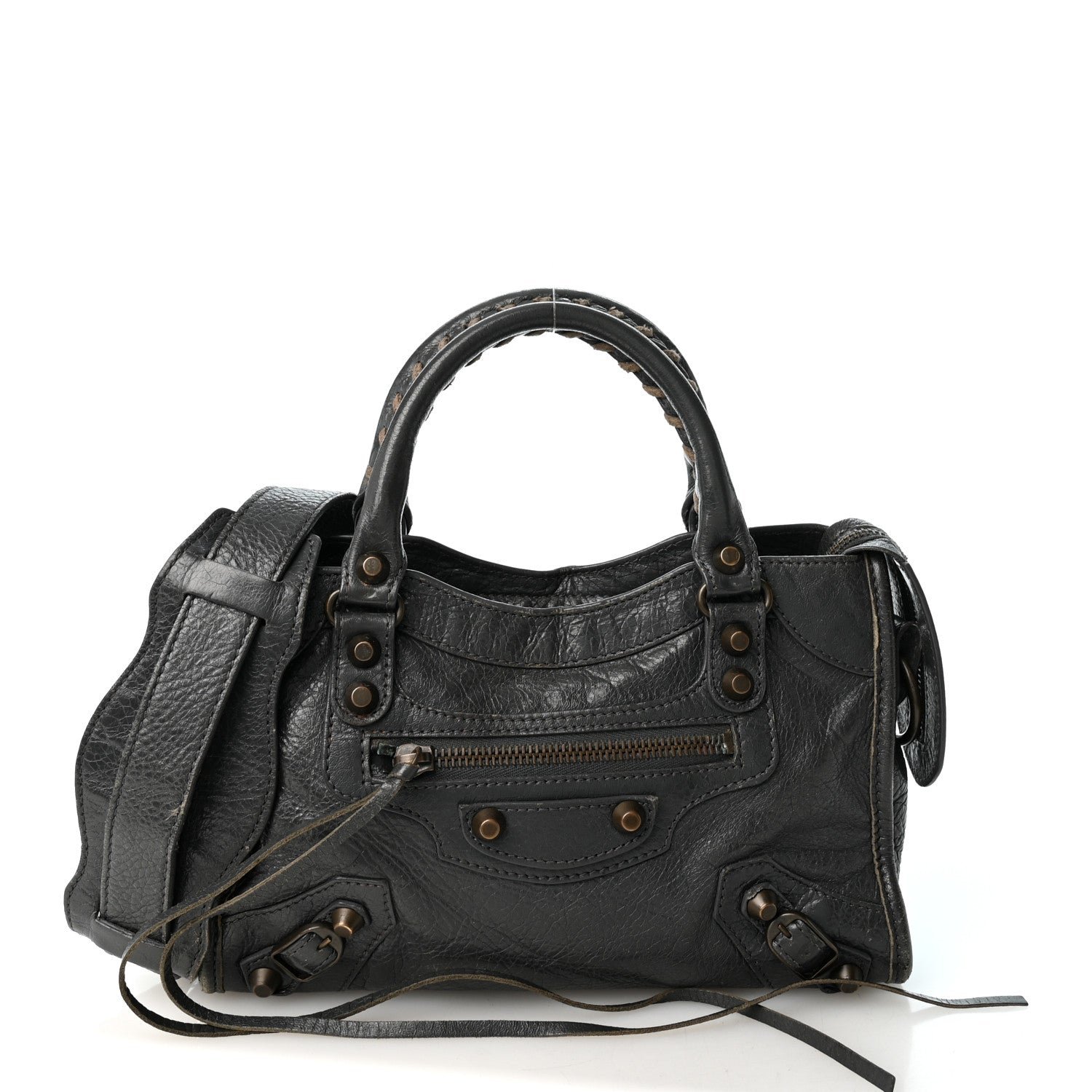 Balenciaga Agneau Arena Classic Hardware Mini City Gris Fossile