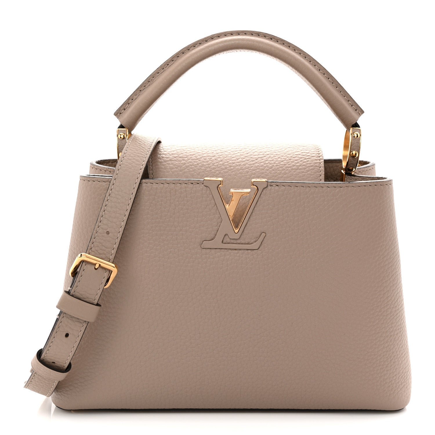 Louis Vuitton Taurillon Capucines BB Galet