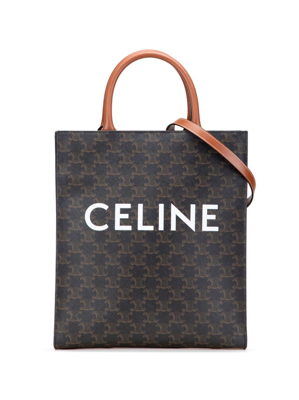 Celine 2022 Small Triomphe Coated Canvas Vertical Cabas Tote satchel