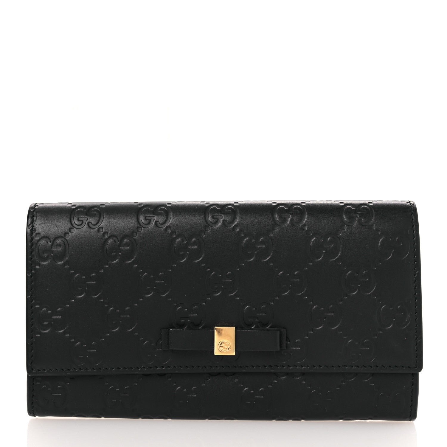 Gucci Microguccissima Bow Continental Wallet Silver