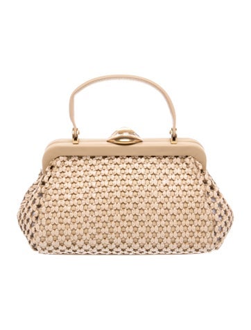 Raffia Top Handle Bag