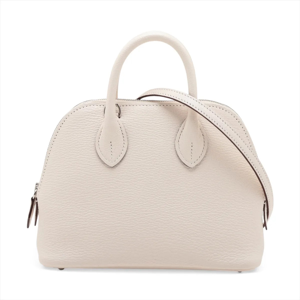 Hermès Bolide 1923 Mini 18 Chèvre Mysore Nata Silver Metal Fittings
