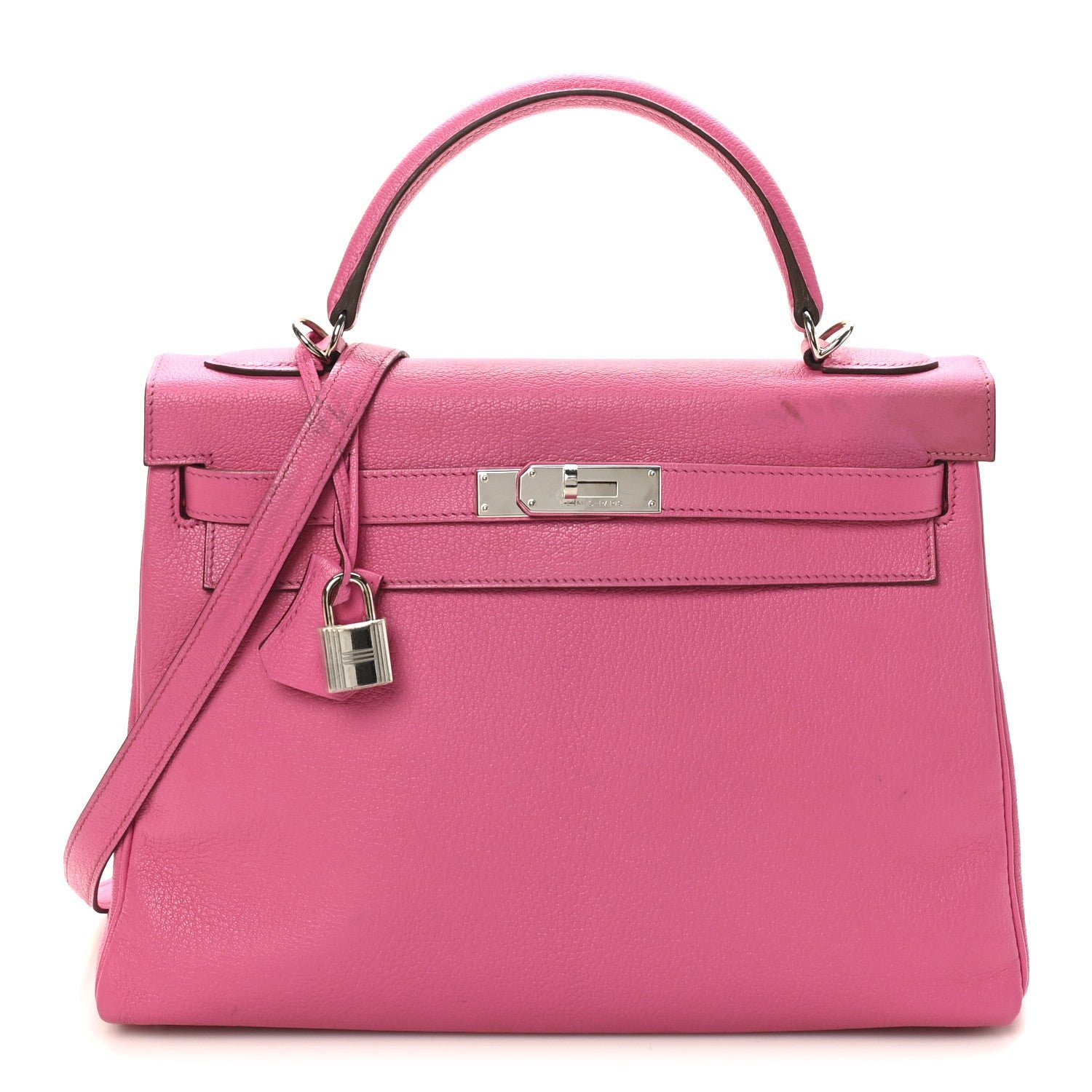 Hermes Chevre Mysore Kelly Retourne 32  Rose Shocking