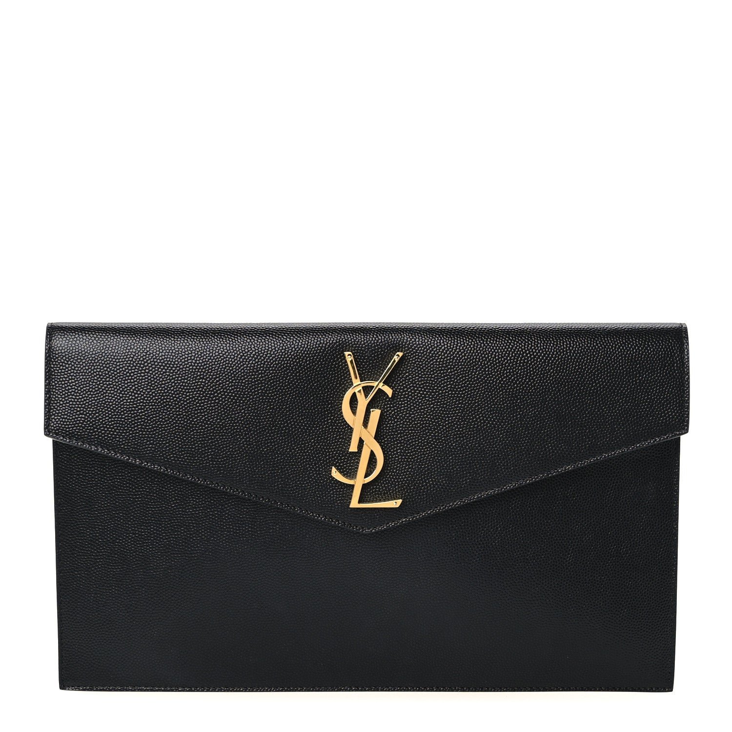 Saint Laurent Grain De Poudre Uptown Pouch Black