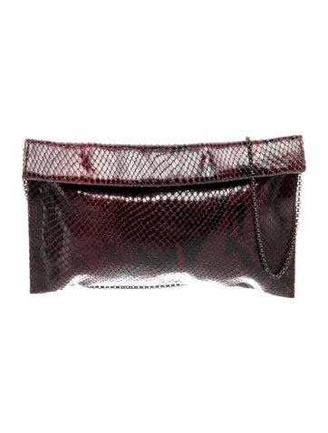 Max Mara Snakeskin Clutch