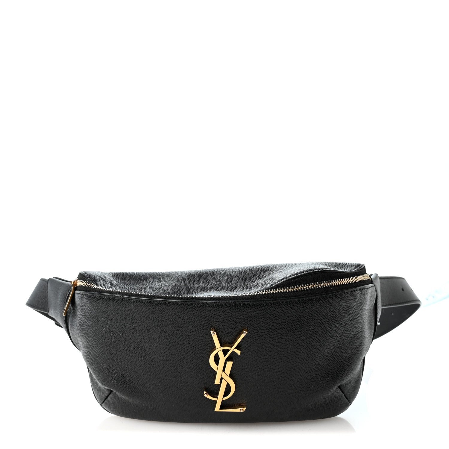 Saint Laurent Grain De Poudre Monogram Belt Bag Black
