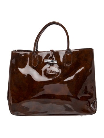 Patent Leather Top Handle Bag