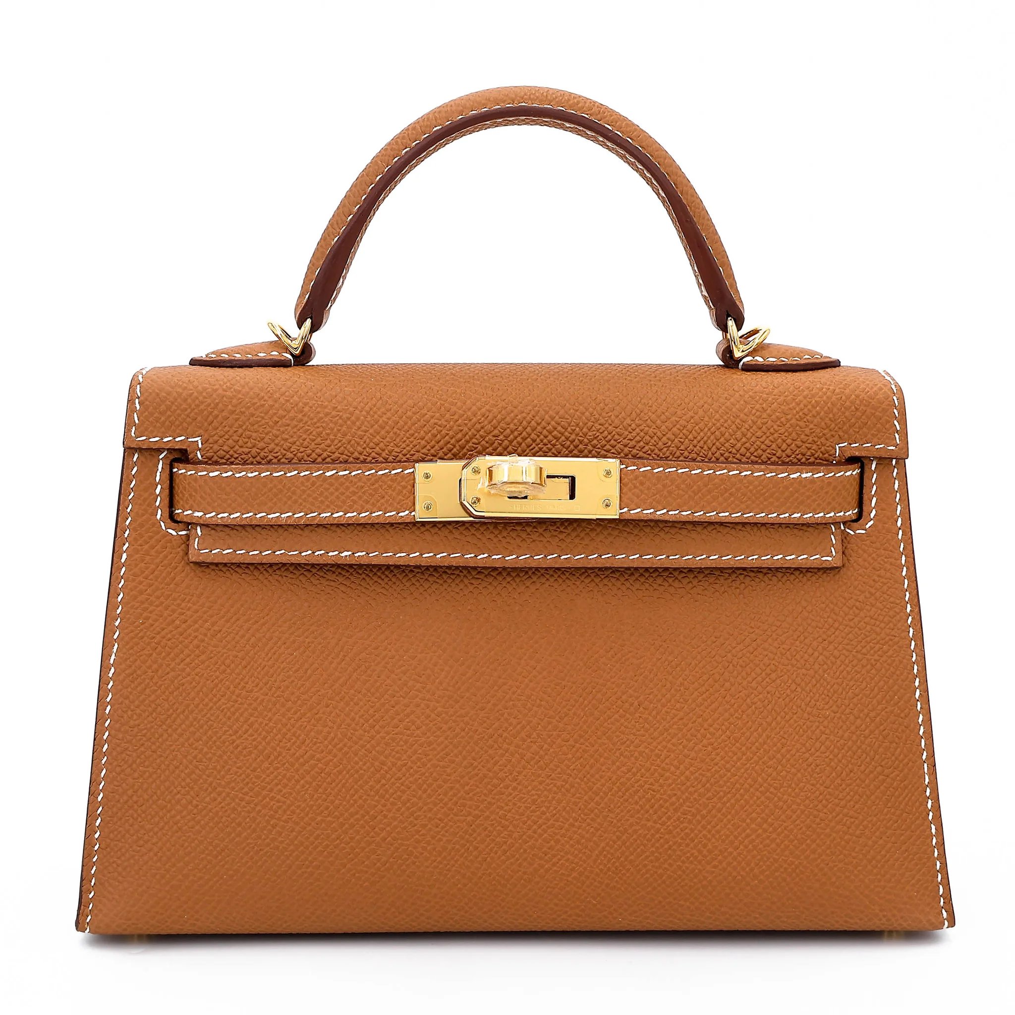 Hermes Mini Kelly II Gold (37) Epsom Gold hardware W (2024)