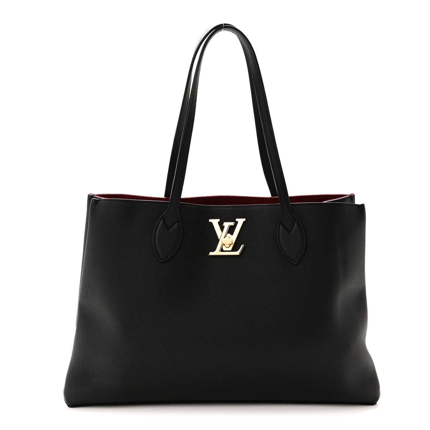 Louis Vuitton Grained Calfskin Lockme Shopper Black