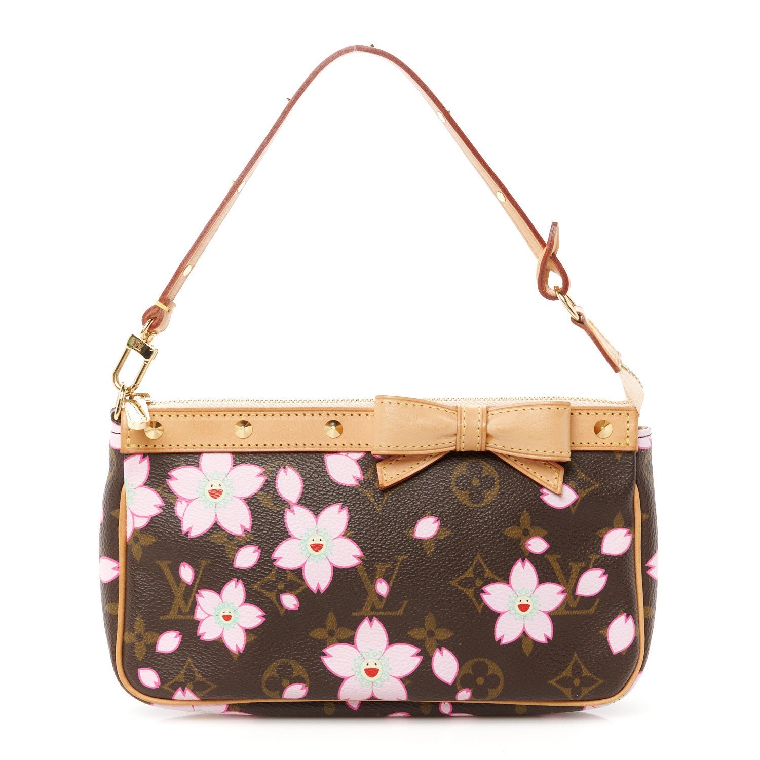 Louis Vuitton Monogram Cherry Blossom Pochette Accessories Brown