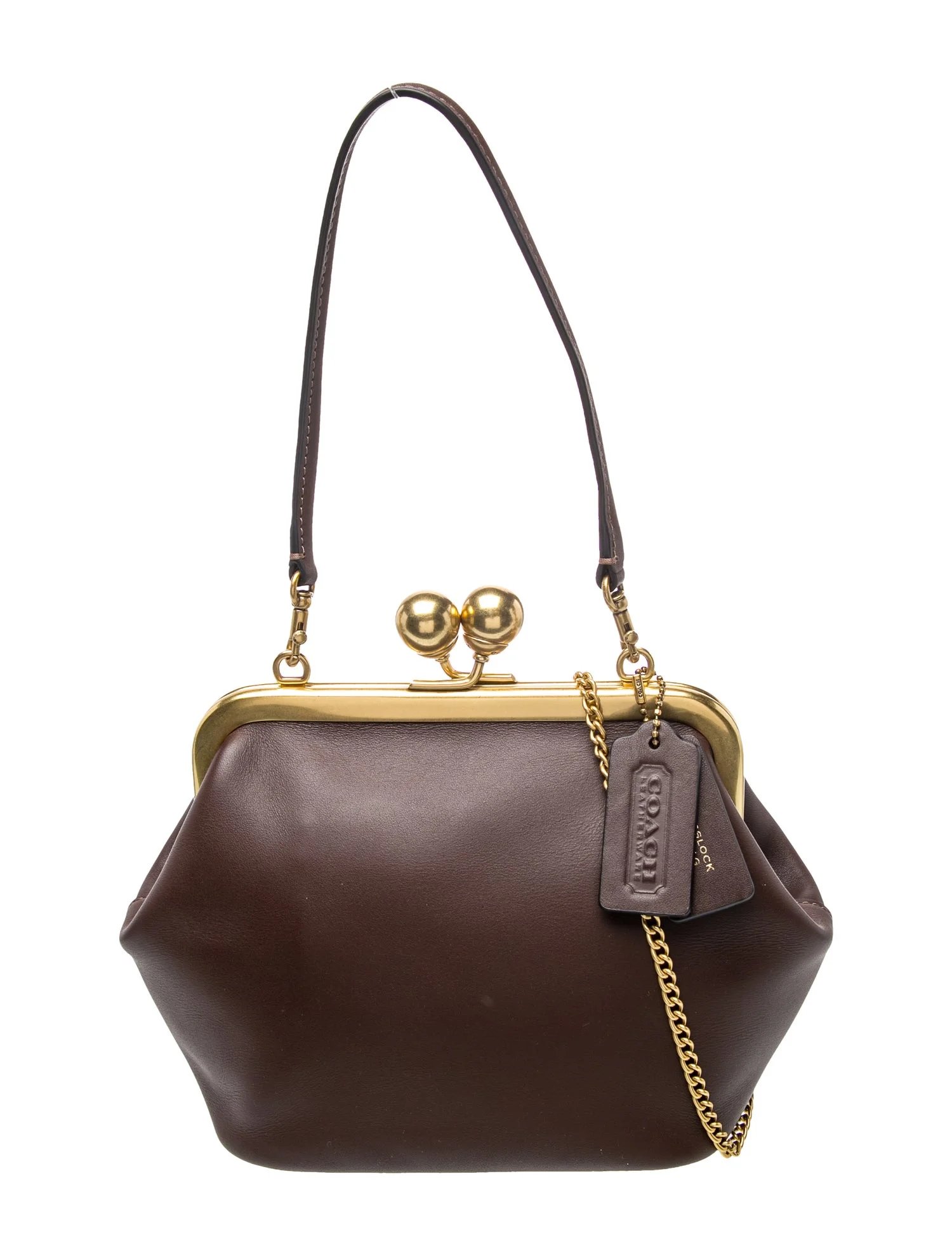 Leather Kisslock Frame Bag PM