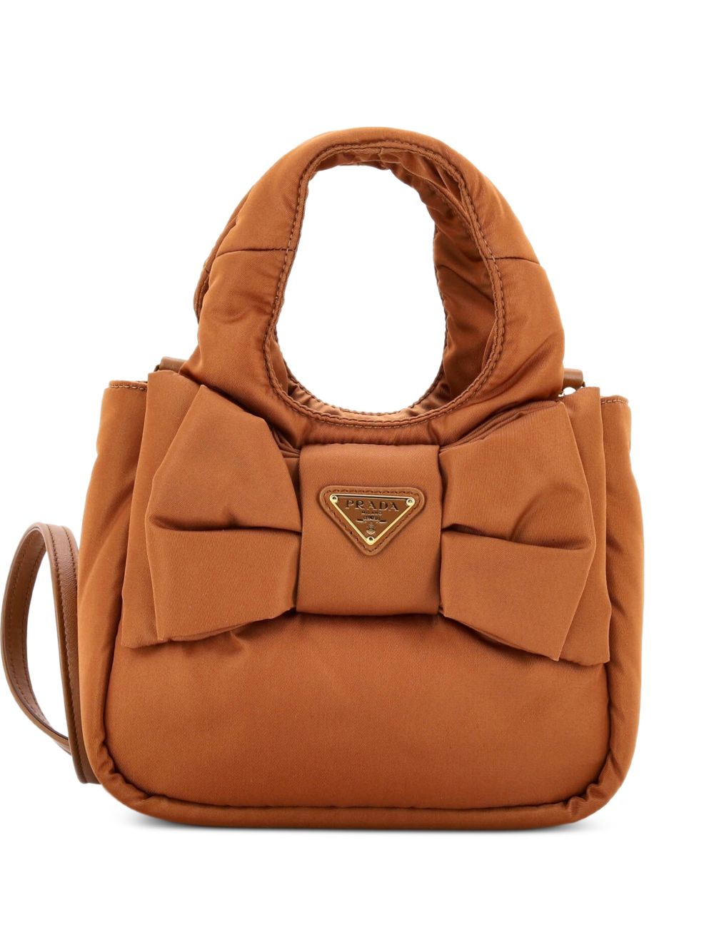 Padded Bow Re-Nylon Mini tote bag