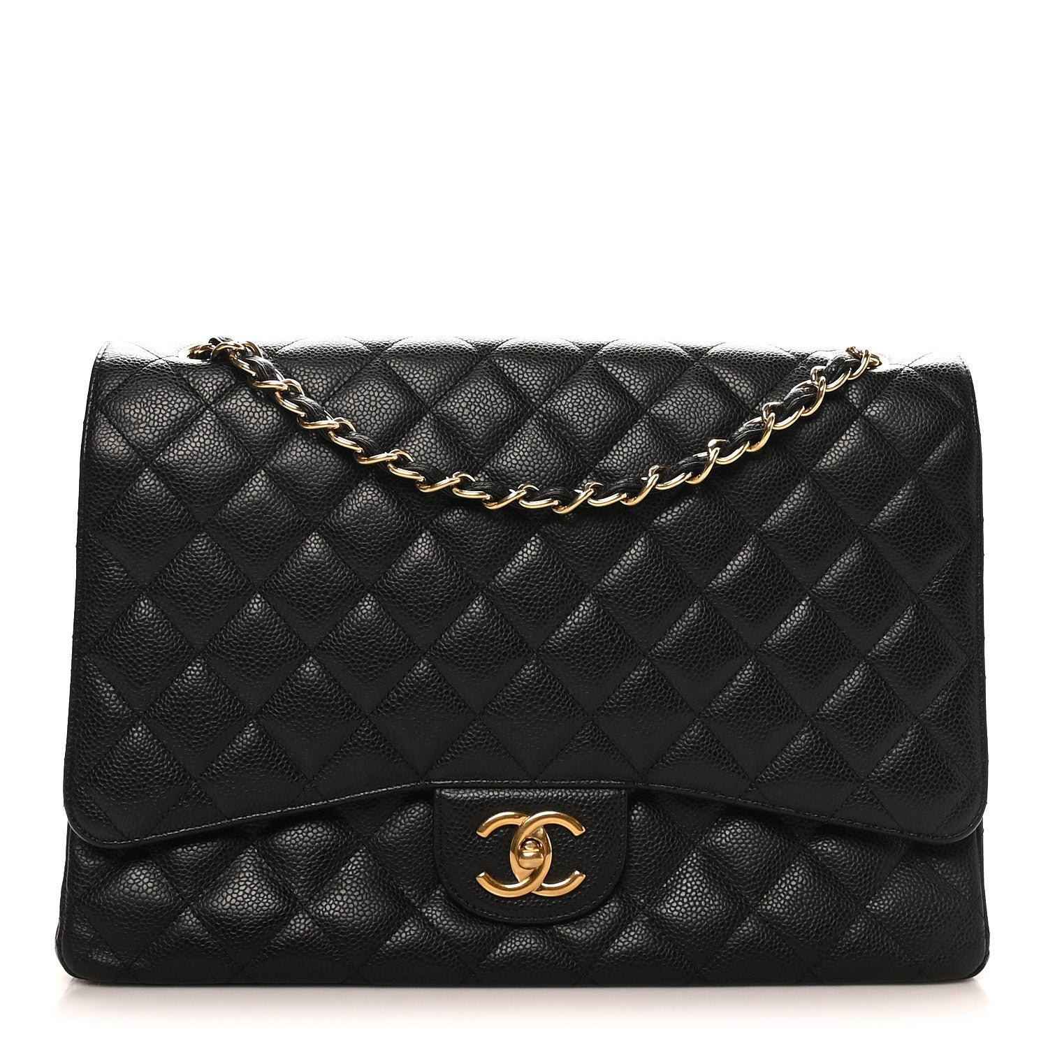 Chanel Caviar Quilted Maxi Double Flap Black