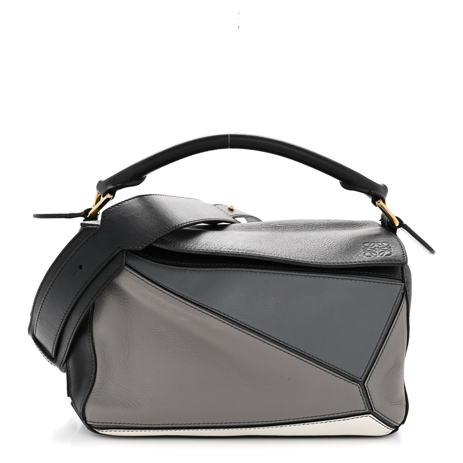 Loewe Loewe Calfskin Small Puzzle Bag Grey Multitone