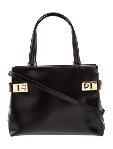 Leather Top Handle Bag Medium