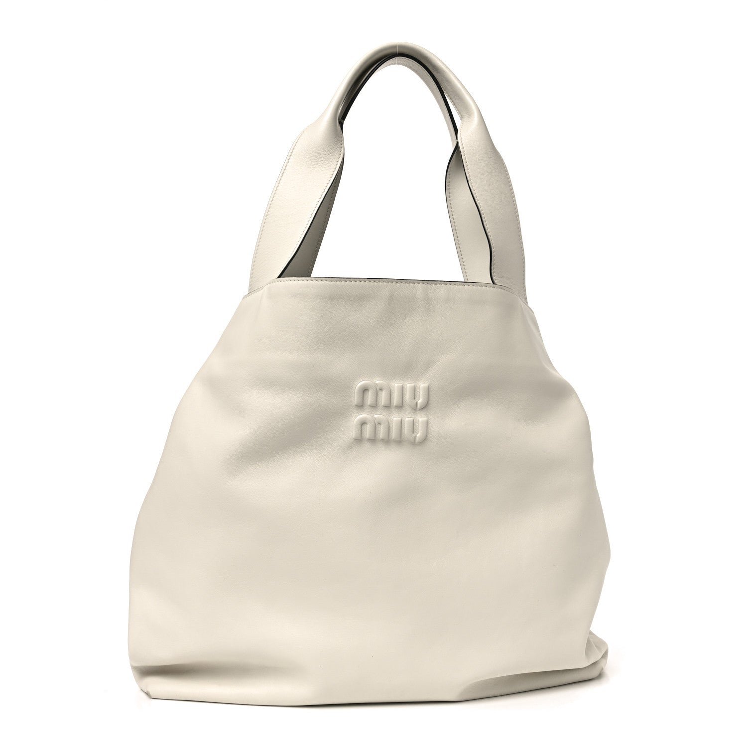 Miu Miu Soft Calf Hobo Bag White