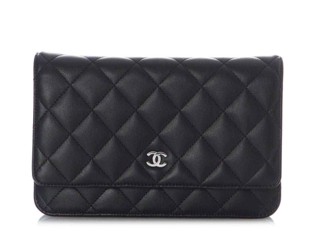 Chanel Black Quilted Lambskin Wallet on Chain WOC