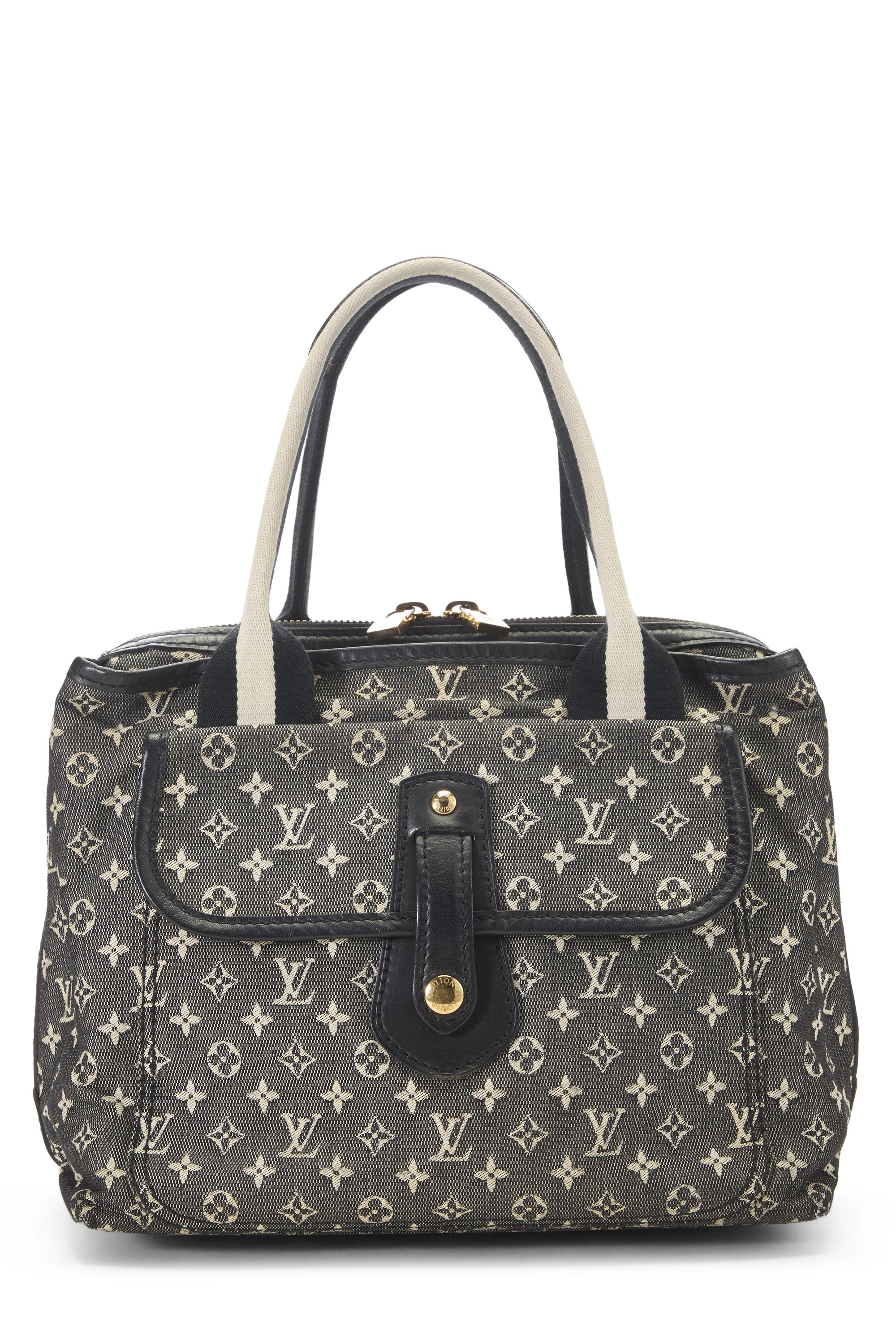 Navy Monogram Mini Lin Sac Mary Kate