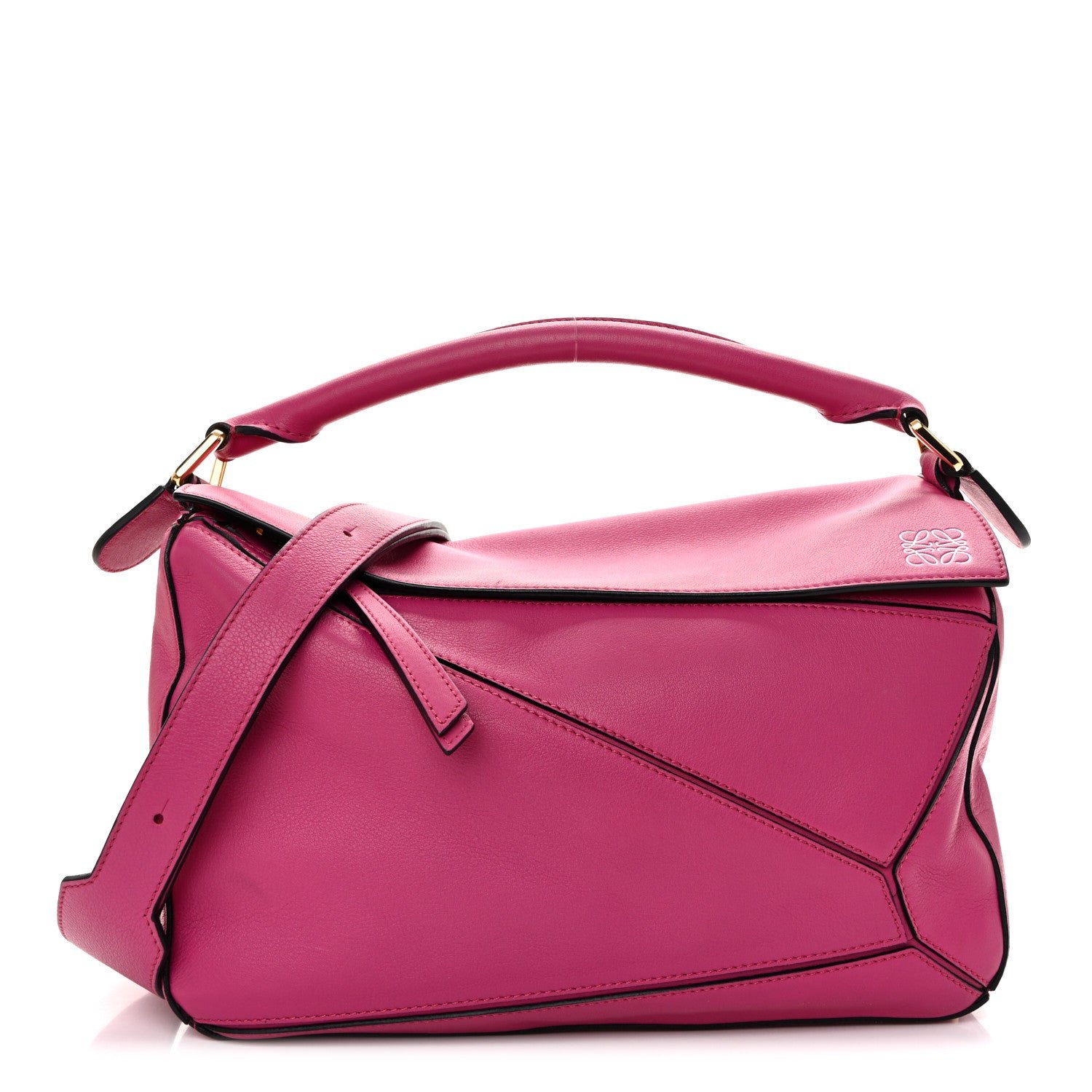 Loewe Loewe Calfskin Medium Puzzle Bag Fuchsia