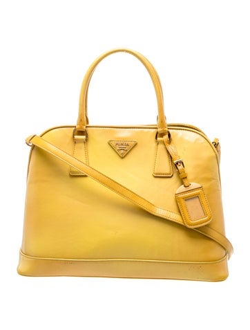 Saffiano Vernice Leather Top Handle Bag