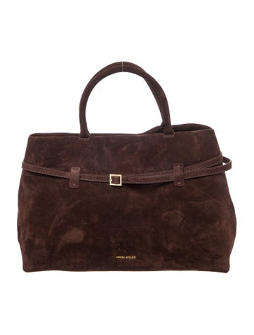 Manu Atelier Suede Top Handle Bag
