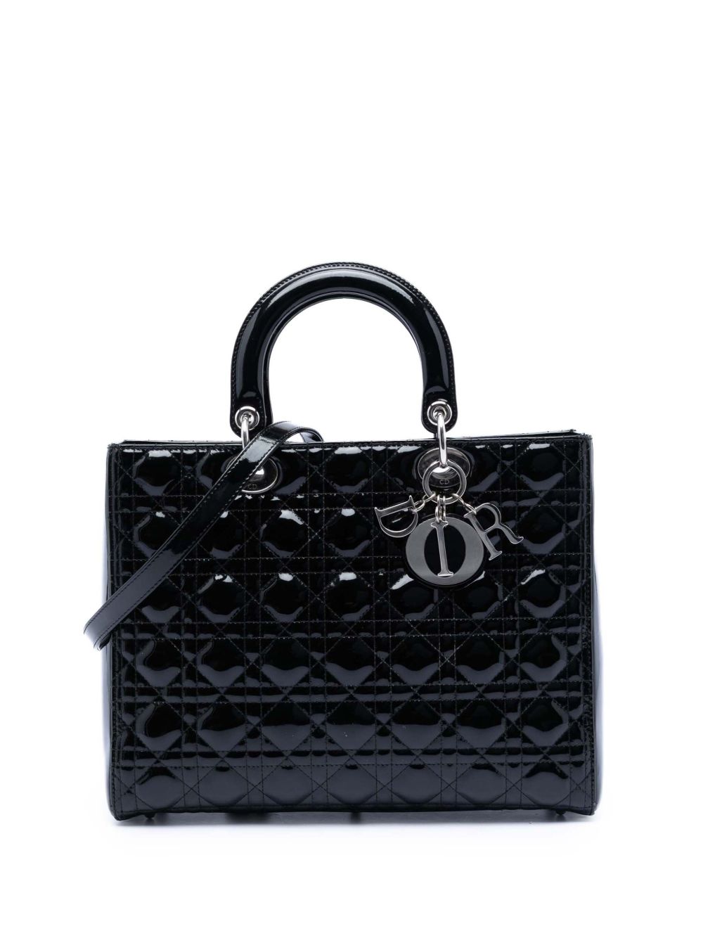 Dior 2010 Large Patent Cannage Lady Dior satchel