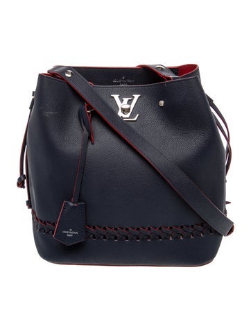 Leather Lockme Bucket Bag