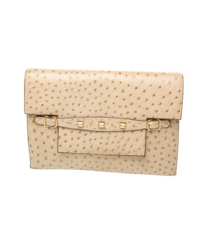 Hermes Ostrich Medor Clutch