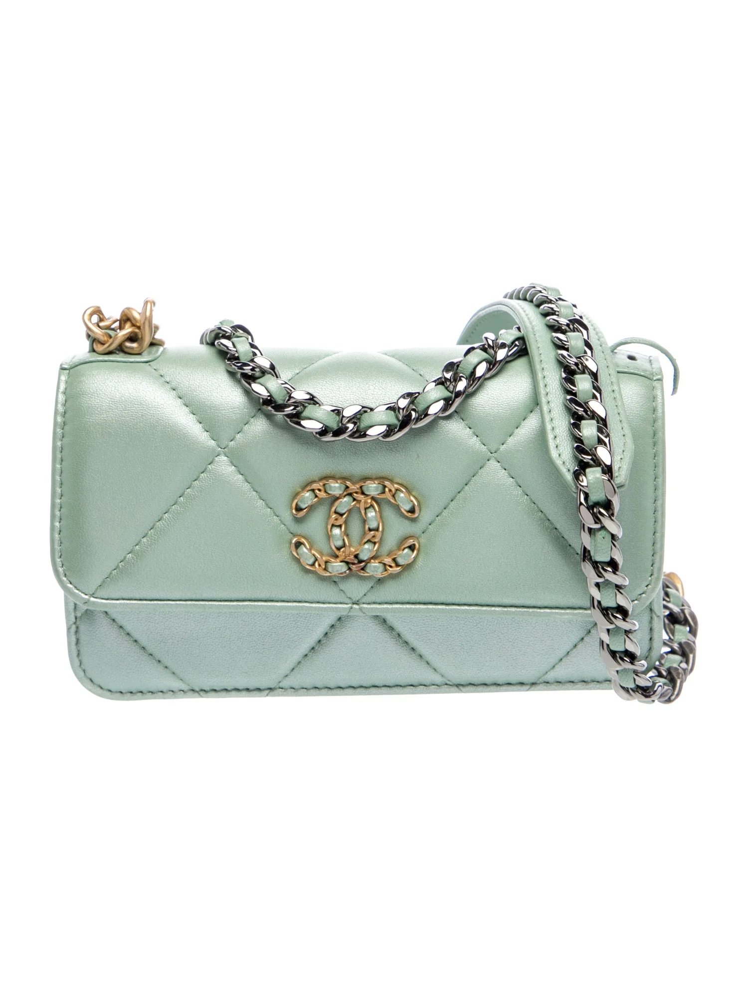 Iridescent 19 Flap Phone Holder on Chain