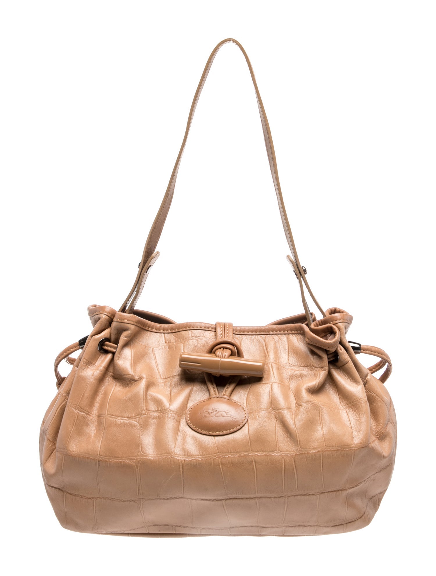 Embossed Leather Shoulder Bag