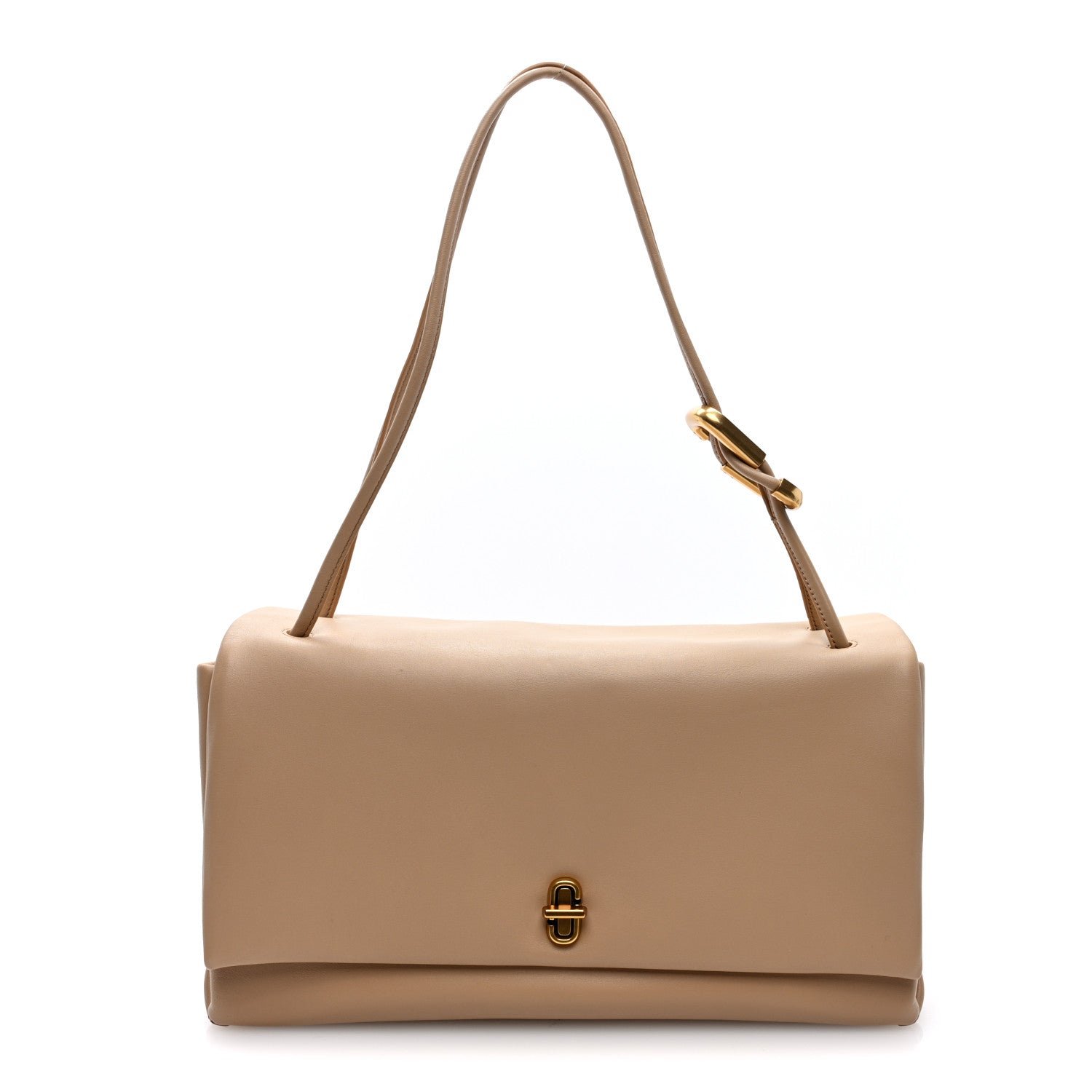 Marc Jacobs Marc Jacobs Calfskin Large Dual Shoulder Bag Camel