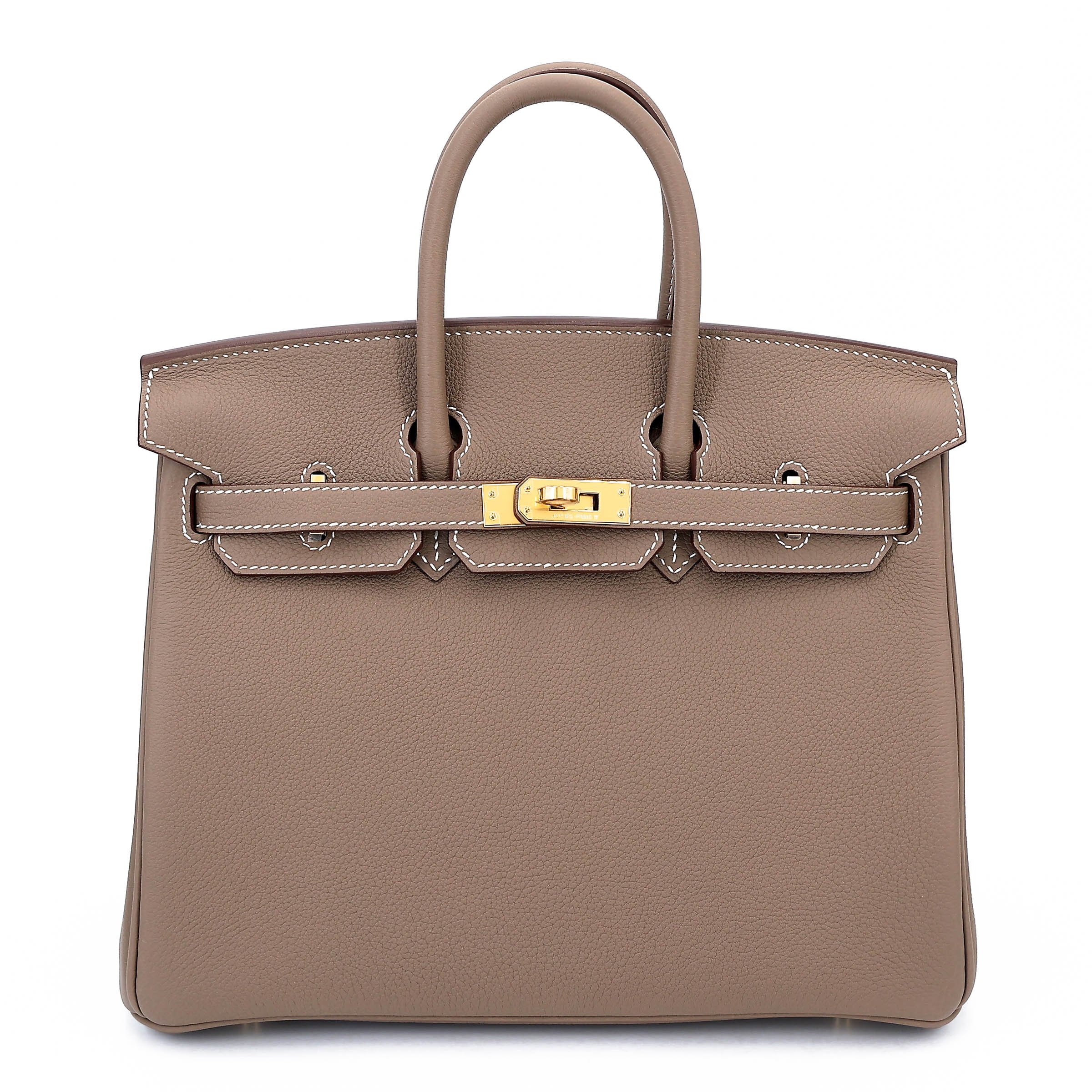 Brand New ( Rank N ) HERMÈS Birkin 25 Etoupe (18) Togo Gold hardware K (2025)