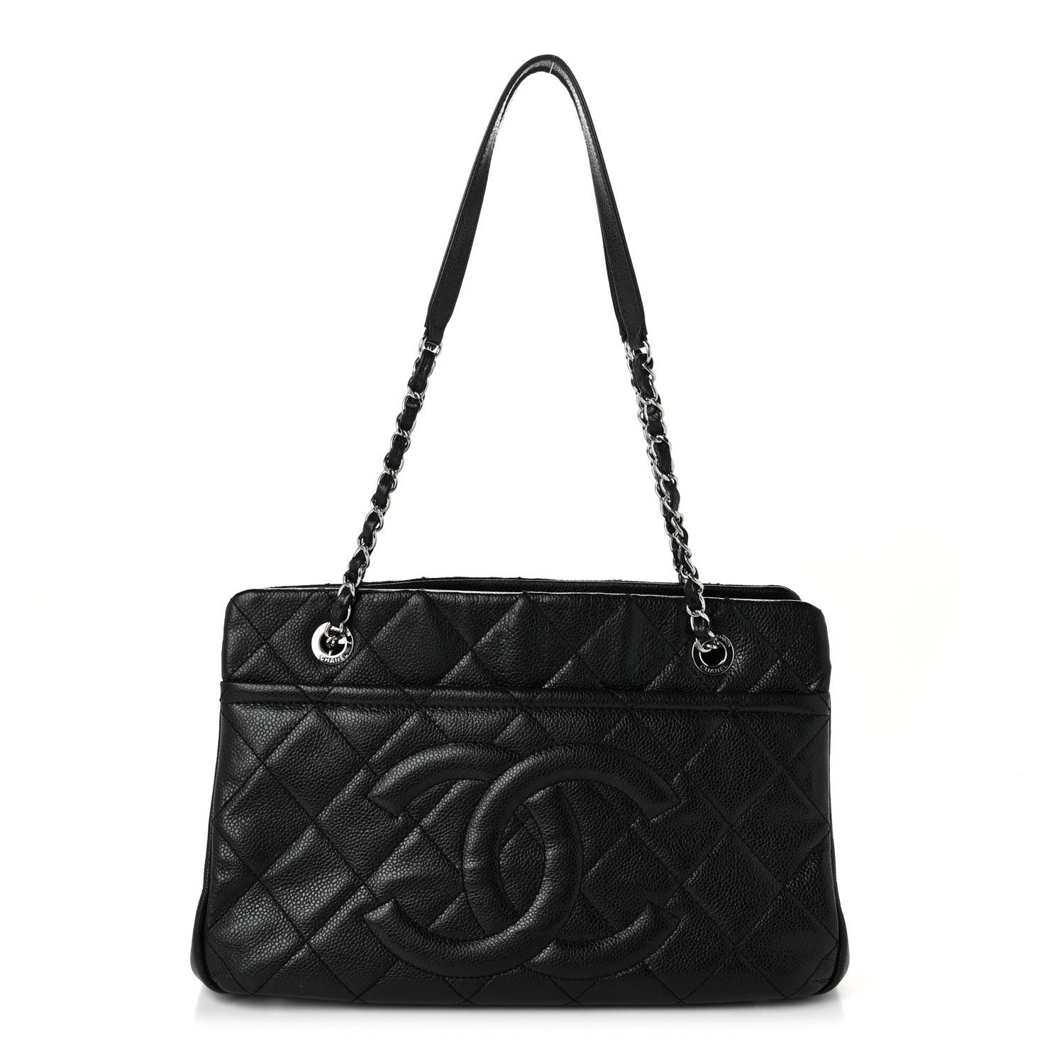 Caviar Quilted Timeless CC Soft Tote Black