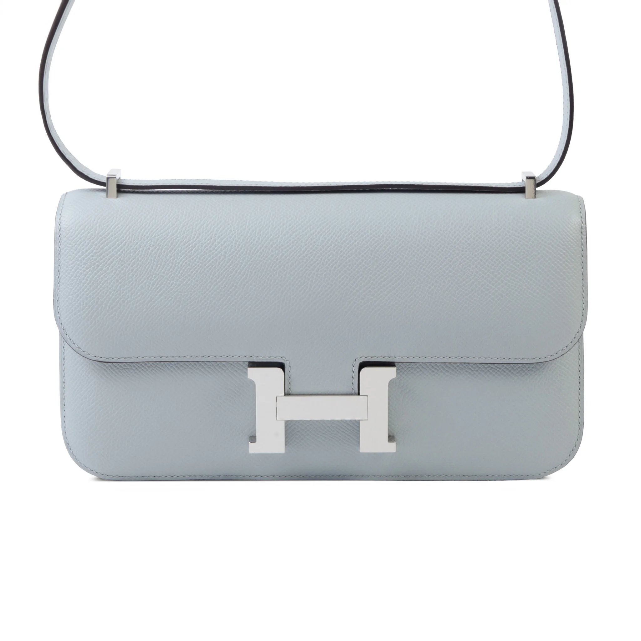 Brand New ( Rank N ) HERMÈS Constance Elan Bleu Glacier (8U) Epsom Palladium hardware K (2025)