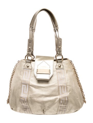 Versace Canvas Shoulder Bag